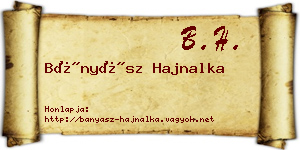 Bányász Hajnalka névjegykártya